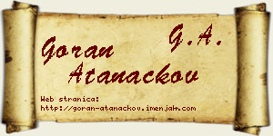 Goran Atanackov vizit kartica